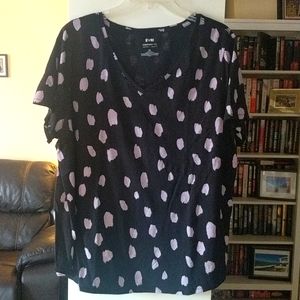 Purple print t-shirt